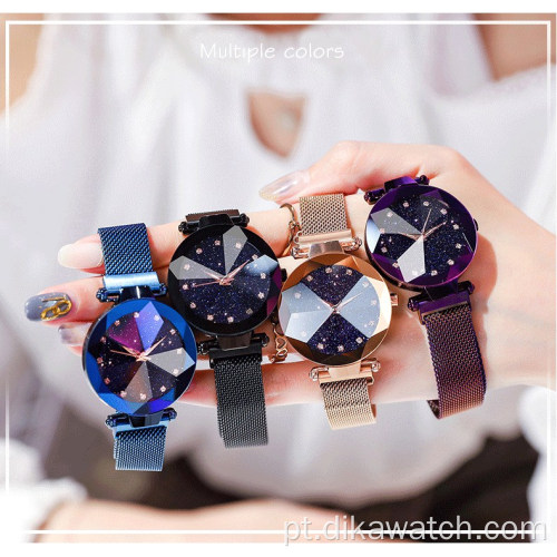 Senhoras Magnético Starry Sky Clock Luxo Mulheres Relógios Moda Diamante Feminino Quartzo Relógios De Pulso Relogio Feminino Zegarek Damski